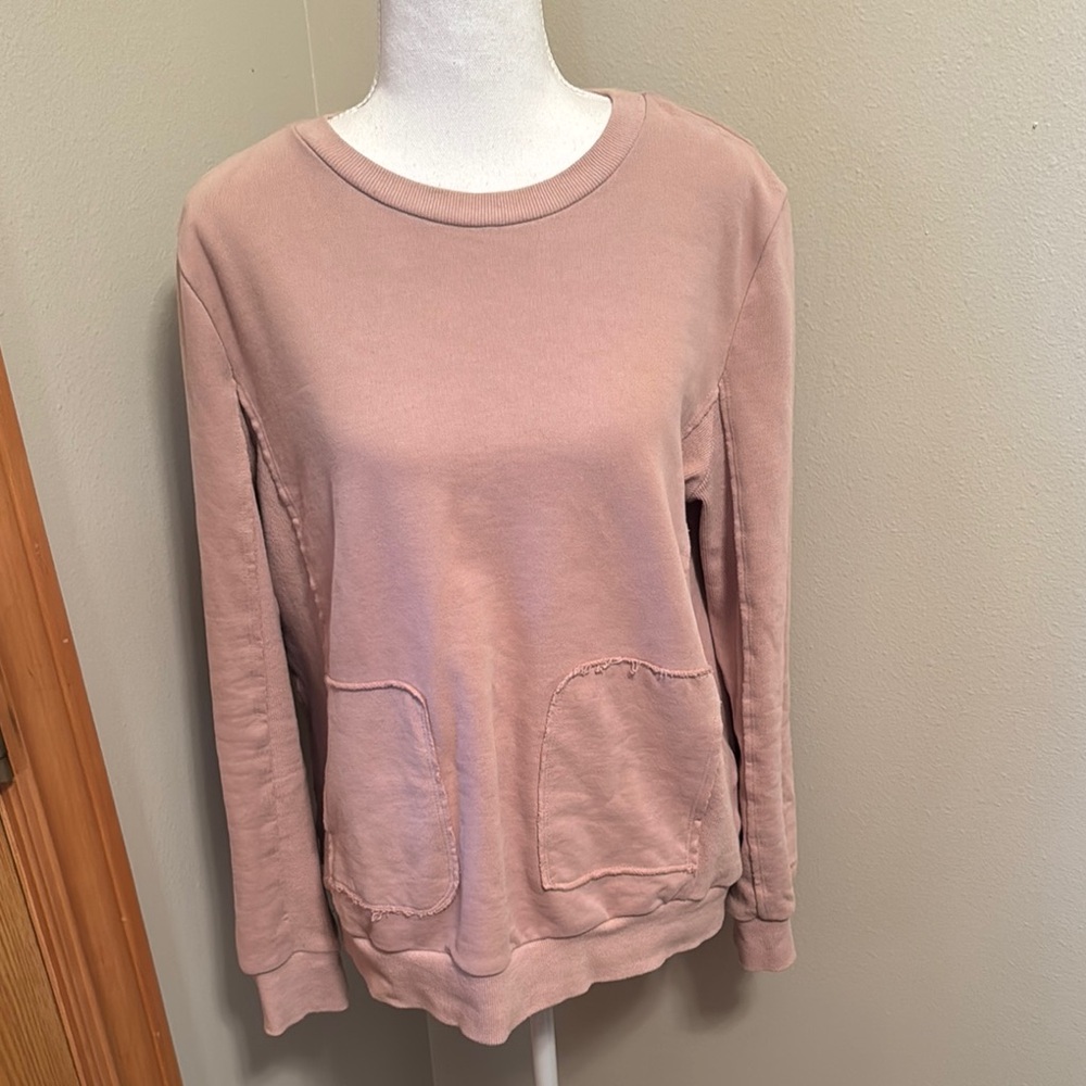 Doe & Rae Pink Crewneck Sweatshirt Medium